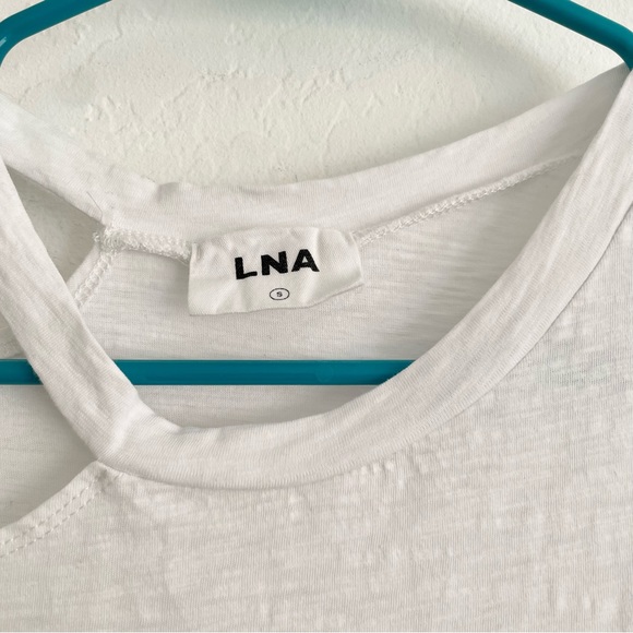 LNA- white cold shoulder white tee- small - Picture 10 of 12